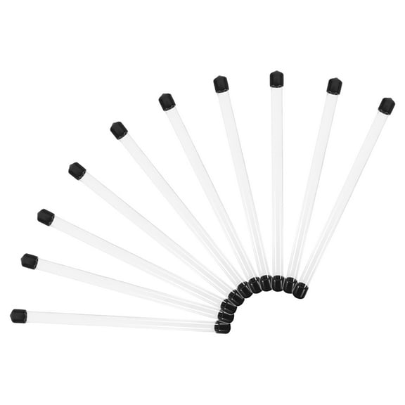 WORGEOUS  10 Pcs Plastic Round Tubes Rigid Clear Tubing Storage Transparent