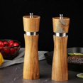 thumbnail image 3 of 6-inch wooden pepper grinder with wooden stand manual salt grill tool, 3 of 4