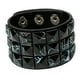 thumbnail image 4 of Pulsera gótica de los años 80 Sunnimix pulsera Punk brazalete ajustable para hombre y mujer Negro, 4 of 8