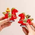 thumbnail image 3 of Figura de caballo de dibujos animados de estilo chino, estatua del año del caballo que trae riqueza, fortuna, caballo de la suerte, adorno decorativo de Feng Shui., 3 of 8
