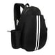 thumbnail image 2 of Bolso de la raqueta de tenis bolsa de carro de transporte ligero con soporte de botella de agua organizador de cremallera suave mochila de Negro, 2 of 8