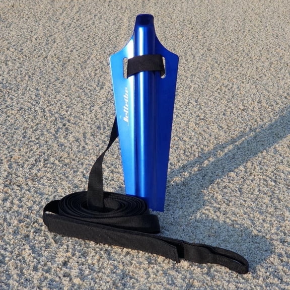 Jettribe Blue Aluminum Sand Anchor with Zippered Storage Bag