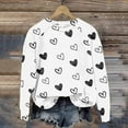 thumbnail image 2 of Diufon Hauts de la Saint-Valentin pour Femmes à Manches Longues Col Rond Chandail Décontracté Tendance Mignon Imprimé Graphique Blouse, 2 of 7