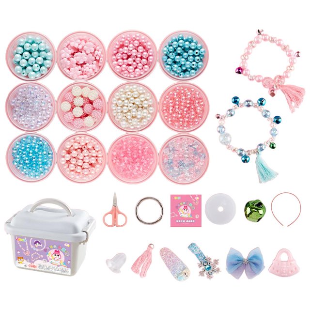 Juguete De Cuentas Hecho A Mano Diy Con Juego De Accesorios Para Niños, Pulsera Tejida Creativa Para Niñas, Juguetes Para Hacer Joyas, Regalo Educativo Para Niños Eigraketly FN007628-02