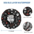 thumbnail image 3 of Shower Caps,Paw Prints and Bones Waterproof Shower Cap for Women 4 Pieces,Double Reusable Hair Cover for Shower PEVA Elastic Stretch Hem, 3 of 7