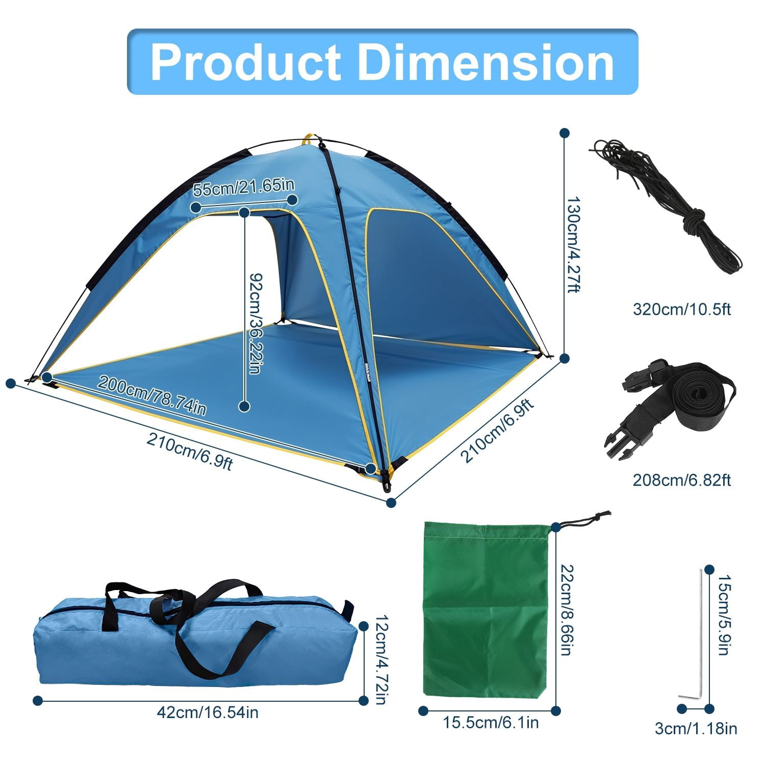 Coleman® Beach Canopy Sun Shelter Tent, Green - Walmart.com
