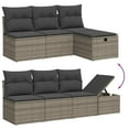 thumbnail image 6 of vidaXL Garden Sofa Set Grey with Dark Grey Cushions, 6 of 10