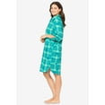 thumbnail image 3 of Dreams & Co. Plus Size Plaid Flannel Button-Front Sleepshirt, 3 of 6