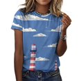 DNAGSBBSN Lighthouse Seaside View219 Full Print Graphic T Shirts
