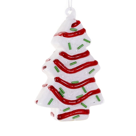 CHRISTMAS TREE SNACK CAKE Glass Christmas Ornament by Cody Foster