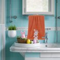 thumbnail image 5 of Btomtd Easter Bunny Washcloth for Household, Thickened Absorbent Face Towel and Hand Towel, Bathroom Towels for Spring, 1-Pack, Size 30" x 14", Orange, 5 of 7
