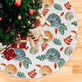 thumbnail image 3 of FMSHPON Autumn Pumpkins Xmas Christmas Tree Skirt Stand Mat for Holiday Party Decoration Indoor Outdoor 48 inches, 3 of 6