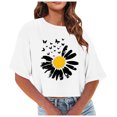 thumbnail image 2 of Otvok Fashion Women Summer Printing Round-Neck T-Shirt Short Sleeve Casual Blouse, 2 of 6