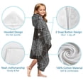 thumbnail image 7 of Spider Web and Spiders Halloween Pattern Hooded Bath Towel，60"x35" for Ages 3 To 12 Kids, Quick Dry Lightweight Soft Microfiber Hood Beach Towel Cover Up for Kids, 7 of 7