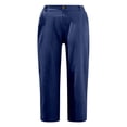 thumbnail image 3 of WILLBEST Pantalones Casuales elegantes para Mujer: Cintura Elástica Cómoda, Diseño Ligero y Transpirable para el Verano con Detalle de Botones para Uso Diario. Extra Grande, 3 of 3
