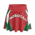 thumbnail image 5 of FUIALDOLG Morocco Flag Athletic Skorts Women High Waisted Tennis Skort with Pocket Soft Breathable Activewear Running Shorts Casual Mini Skirt for Workout,Travel，L, 5 of 7