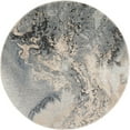 thumbnail image 3 of Nourison Maxell Contemporary Abstract Grey 5'3" x ROUND Area Rug, Plush, Bedroom, Kitchen, Living Room, (5' Round), 3 of 9