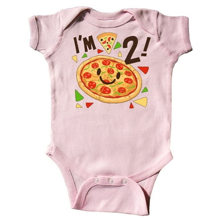 

Inktastic Im Two! pizza birthday party Gift Baby Boy or Baby Girl Bodysuit