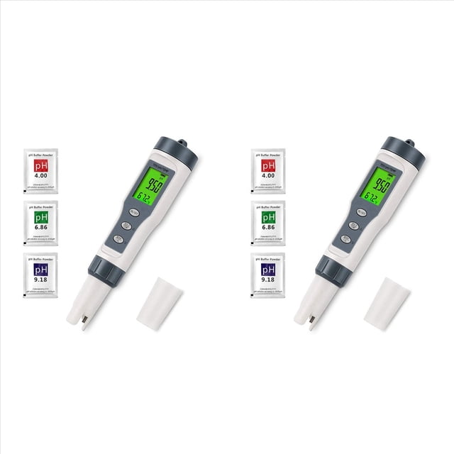 2X Digital para Agua, TDS/PH/Medidor de Temperatura, Probador de Agua para Agua Potable, Piscina, HidroponíA