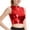 Red, variant on Tqcoqu Women's Shiny Metallic Crop Tank Tops Crew Neck Festival Rave Short Vest Clubwear,Black,Women's S-XL