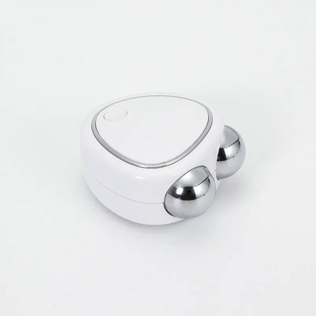 Masajeador de estiramiento facial con microcorriente (blanco) - 2023 Nuevo mini dispositivo de estiramiento facial con microcorriente, cuidado de estiramiento de la piel para mujeres y hombr