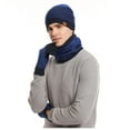 thumbnail image 2 of FAHXNVB Winter Beanie Hat Scarf Knit Gloves Set for Men Beanie Gloves Neck Warmer Set with Warm Knit Fleece Lined, 3 Pieces, 2 of 7