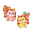 thumbnail image 3 of Conjunto de adhesivos para puerta del Año Nuevo Chino, decoración festiva de dragón de peluche en dibujos animados., 3 of 9
