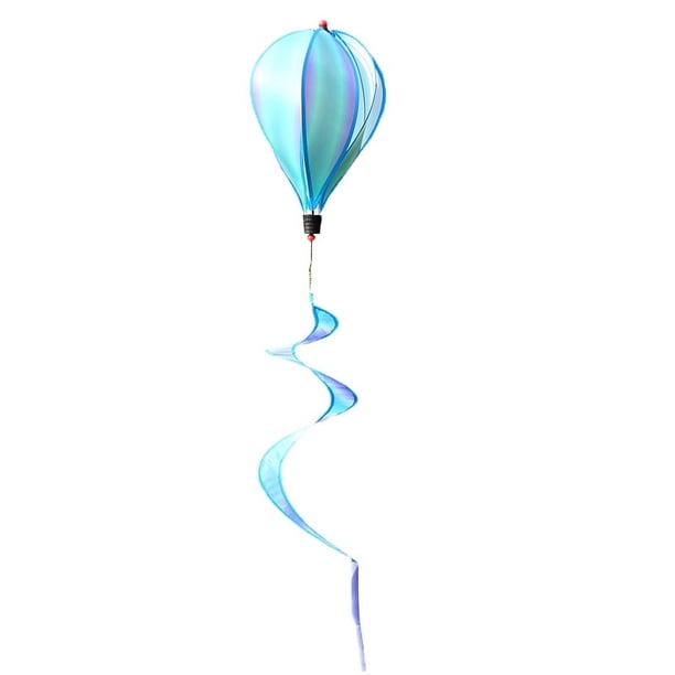 Globo aerostático de viento con forma de pavo real / arcoíris / estrella. Decoración para el hogar y juguetes para exteriores. Nube azul