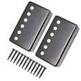 thumbnail image 1 of 2pcs Double Bobine Housses de Micro avec Vis Guitare Électrique Pièces -Noir, 1 of 8