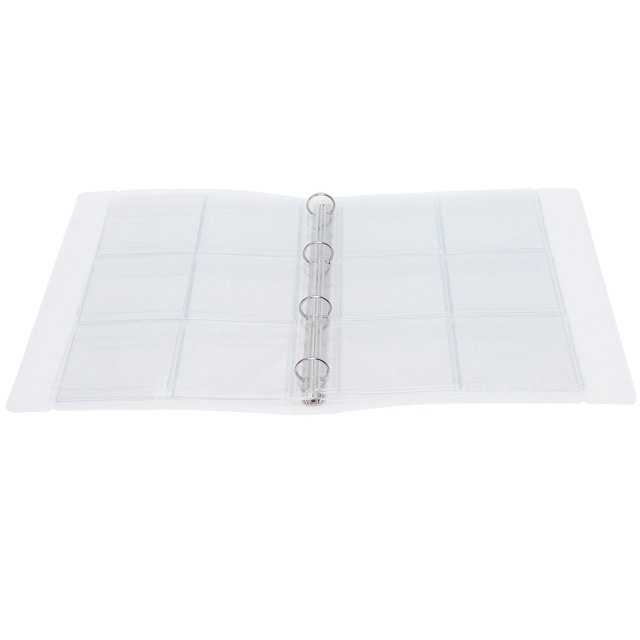 Transparent Binder, Storage Folder Badge Storage Book Collection Coin Sorting Transparent Collection Book 6 Pages For Coins For Photos For Badges Shell + 6 Hole Inner Page,Shell