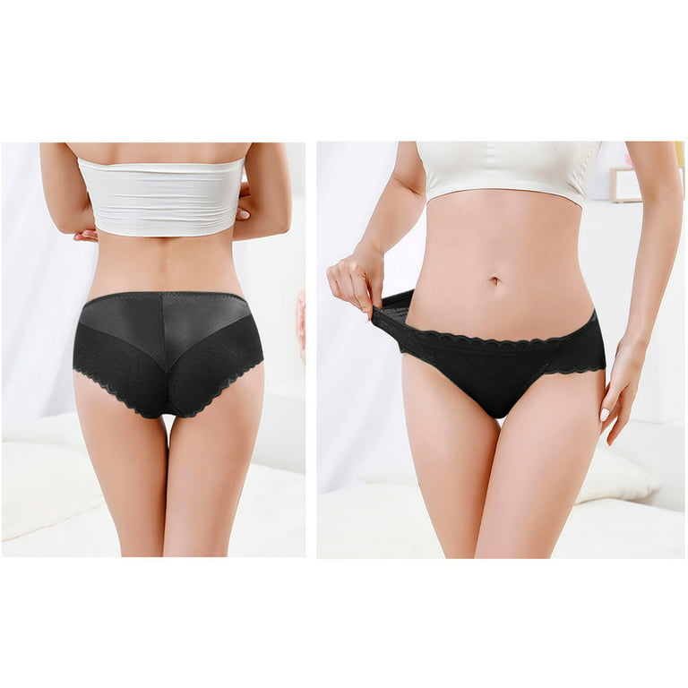 HUPOM Pregnancy Underwear For Women Underwear For Women In Clothing Briefs  Casual Tie Drop Waist Black S 