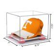 thumbnail image 2 of Clear Acrylic Baseball Hat or Cap Display Case with Pink Risers and White Base (A006-PNR), 2 of 2