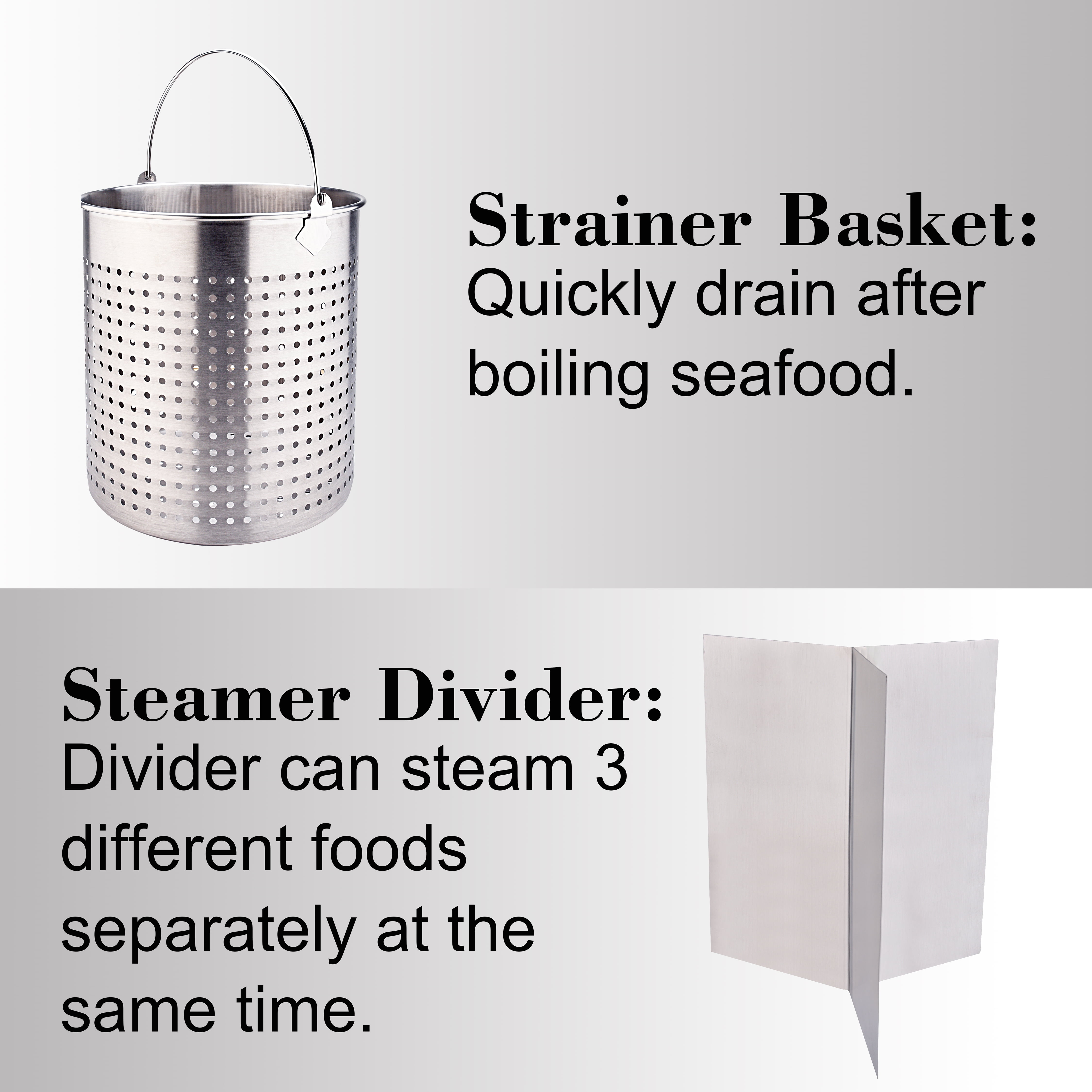  ARC 64-QT Large Stainless Steel Stockpot for Seafood Boiler  Crawfish Pot w/Basket and Steamer Rack, Outdoor Cooking Pot for Crab Lobster  Shrimp Boiling, and Tamales Steamer,16 Gal: Home & Kitchen