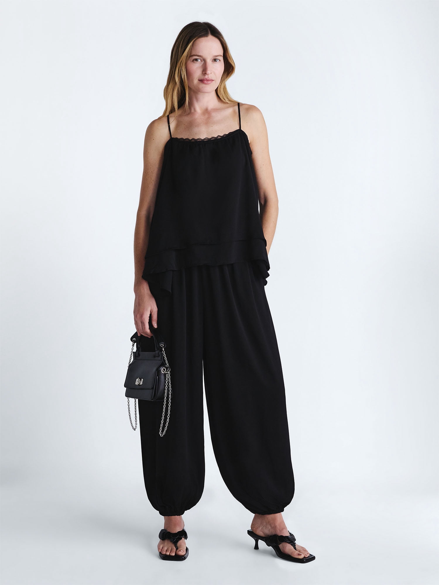 Scoop Women's and Women's Plus Flowy Double Layer Tank Top, Sizes XS-4X