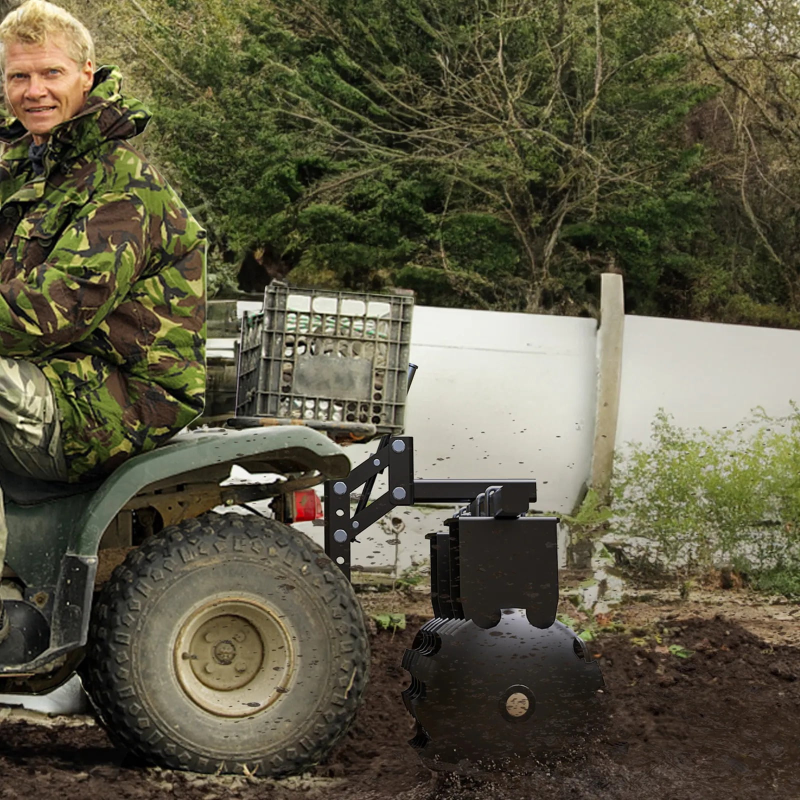 RVNI Disc Plow Harrow Designed to Break up Tough Ground for ATV/UTV Manual Implement