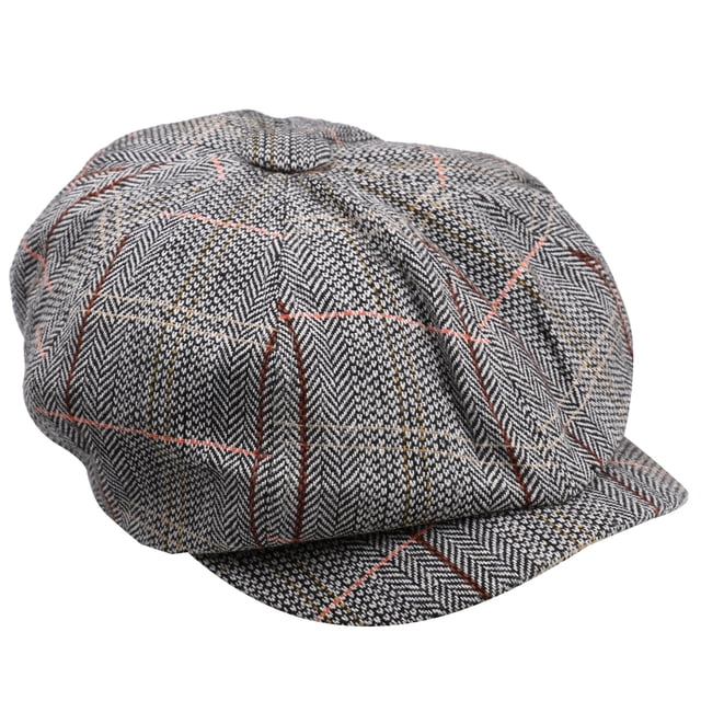Lattice Newsboy Vintage French Gorras Beanie Sombreros para Hombres Mujeres Niñas Casual al aire libre Gris Macarena Boina