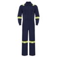 thumbnail image 3 of inlzdz Adult Unisex Long Sleeve Coveralls High Vis Safety Work Uniforms Navy Blue XL, 3 of 7