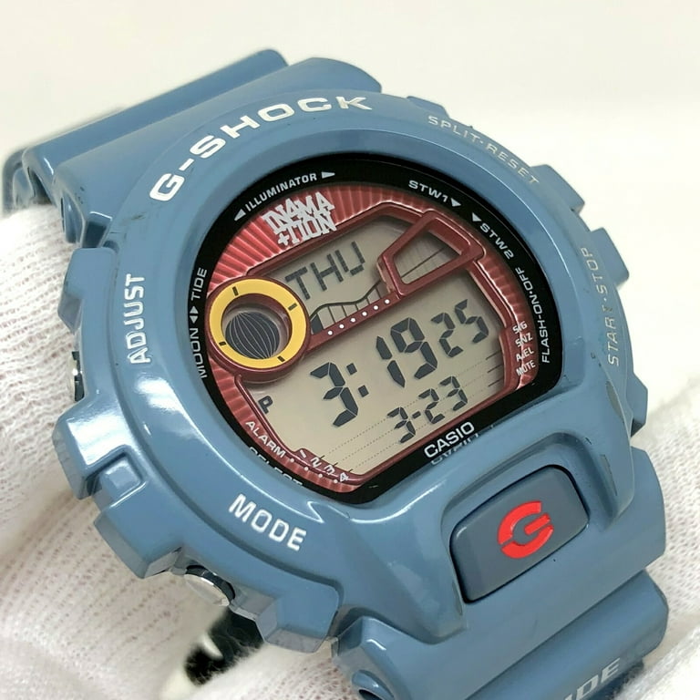 Authenticated Used G-SHOCK G-shock CASIO Casio watch GLX-6900X-2 G-LIDE G  ride information In4MA+ITON collaboration double name round face digital