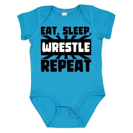 

Inktastic Eat Sleep Wrestle Repeat Gift Baby Boy or Baby Girl Bodysuit