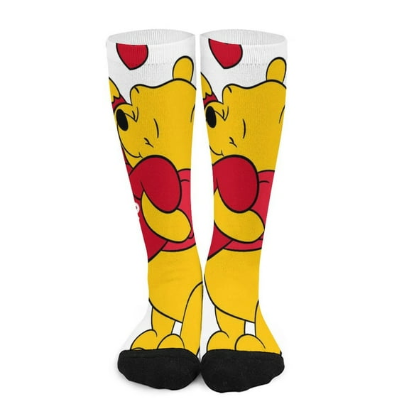 Winnie The Pooh Stocking Long Socks Breathable Knee High Thigh Stockings High Socks Sport Socks for Mens Womens