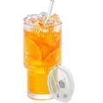 thumbnail image 2 of Wosthever Taza de café helado de vidrio resistente y duradera con tapa a prueba de fugas y boca ancha hecha de vidrio. Teteras, 2 of 6
