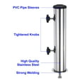 thumbnail image 5 of Uxcell Umbrella Stand Tube Stainless Steel Outdoor Umbrella Base Pole Mount Stand Set Table Umbrella Tube Bracket, 5 of 7