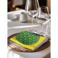 thumbnail image 6 of Pineapple Cloth Napkins Set of 8 Reusable Dinner Napkins, Boho Tropical Dark Green Yellow Stripe Summer Cocktail Napkin Washable Table Napkins for Wedding/Holiday Party/Baby Shower 20"x20", 6 of 7