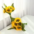 thumbnail image 4 of Shenmeida 1Pc 7 Heads Artificial Silk Sunflowers Long Stem Fake Sunflowers Bouquet Large Sunflowers Decor for Home Hotel Office Wedding Party Garden, 4 of 7