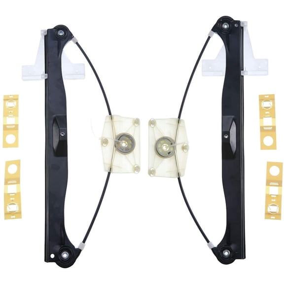 A-Premium Power Window Regulator without Motor Compatible with Audi A3 A3 Quattro 2006-2013 Hatchback Rear Driver and Passenger Side 2-PC Set