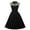 summer dresses for women-Black, variant on Homenesgenics Womens Dresses under $10.00 Women's Summer Short Sleeve Solid Colour Round Neck High Waist Dresses Black L
