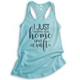 thumbnail image 1 of I Just Wanna Stay Home And Craft Tank Top, Ladies Racerback Tank Top, Crafting Crafter Hobby Tank, Cancun, XX-Large, 1 of 3