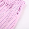 thumbnail image 4 of Duqingm Capri Pants for Women Womens Striped Barrel Casual Pants 2026 Trendy Summer Elastic Drawstring Baggy Lounge Wide Leg Trousers with Pockets Pink,XL, 4 of 7