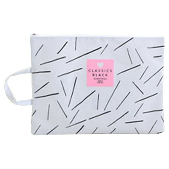 Langgg Oxford Cloth A4 Paper Zipper Handbag Large Capacity Document Pen Bag School Office File Folder