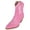 Hot Pink, variant on Women Ankle Western Boots Stacked Block Heels Stitched Cowgirl Cowboy Booties Pointed Toe Side Zipper CEREEK-02 Green Blue Turquoise 8.5